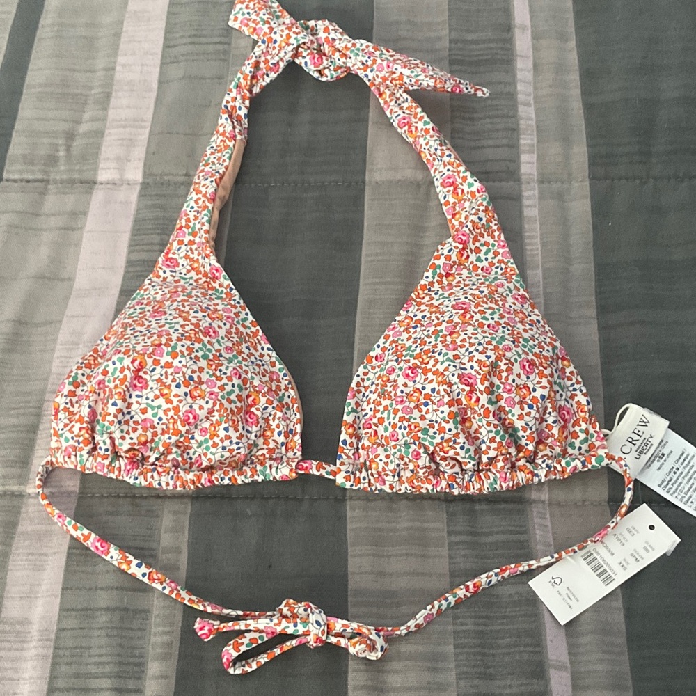 J Crew String Bikini top in Liberty Eloise Floral XXS